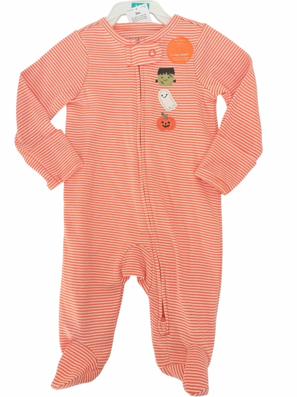 Carter's 3M Halloween Footed Sleeper 2-Way Zip NWT